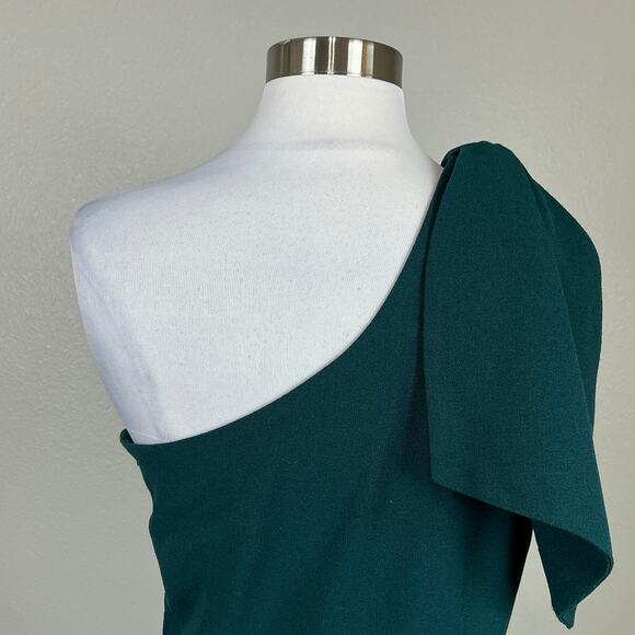 Dress the Population One Shoulder A-Line Evening Gown Green Size Medium Dress - Picture 9 of 12